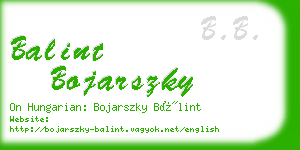 balint bojarszky business card